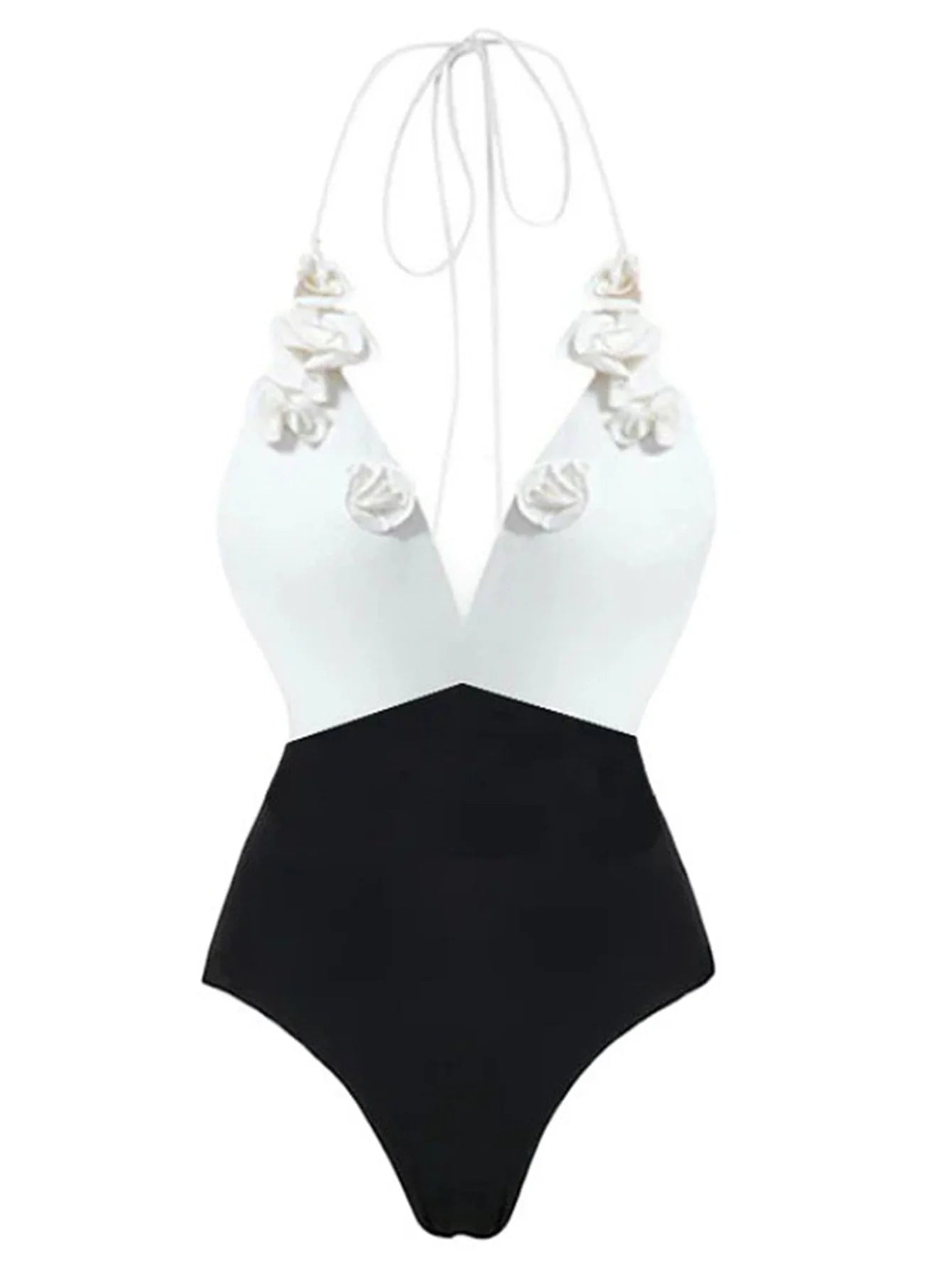 Casual V-neck Halter Swimsuit