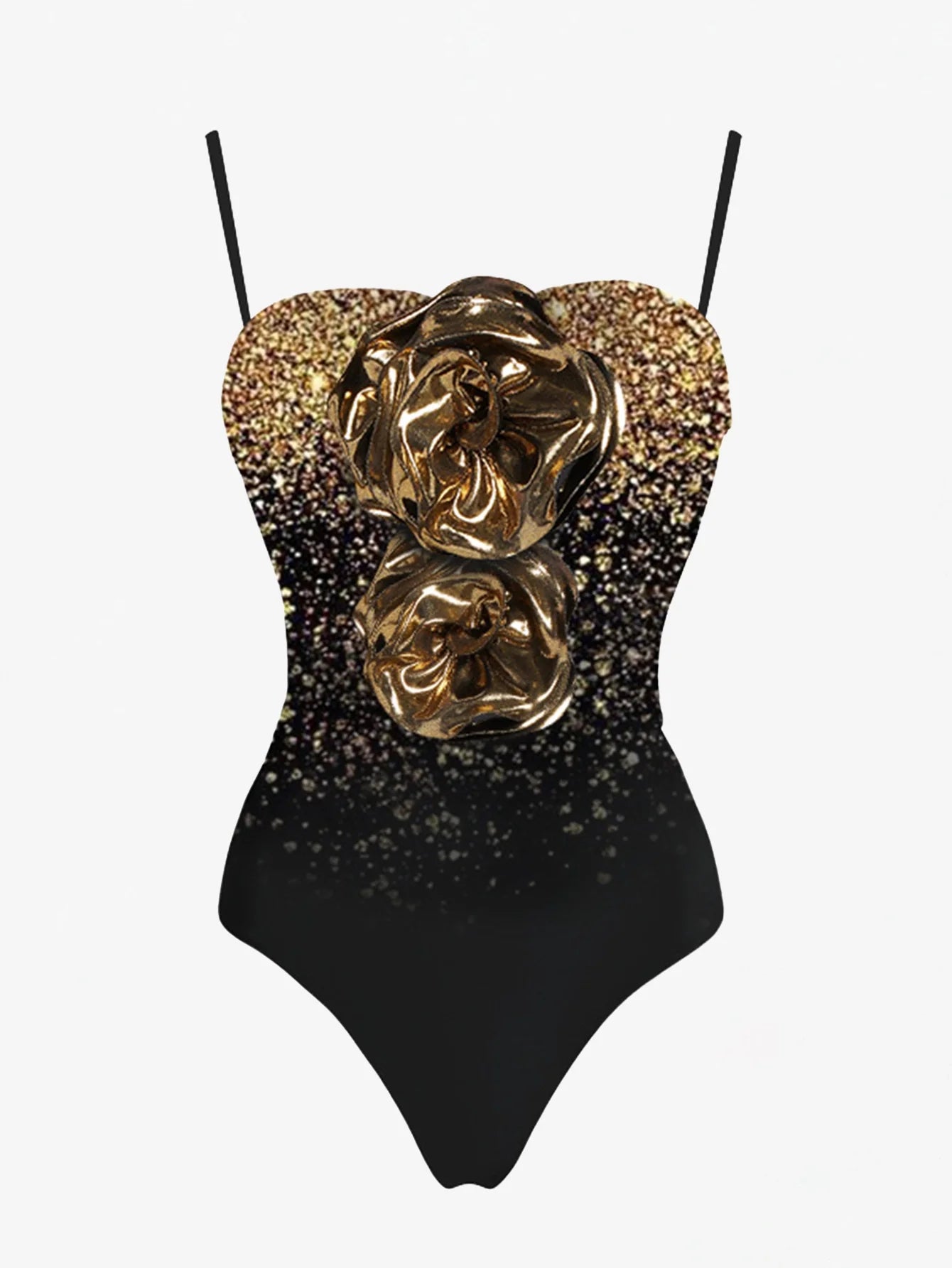 Luxurious Floral Embellished Swimsuit