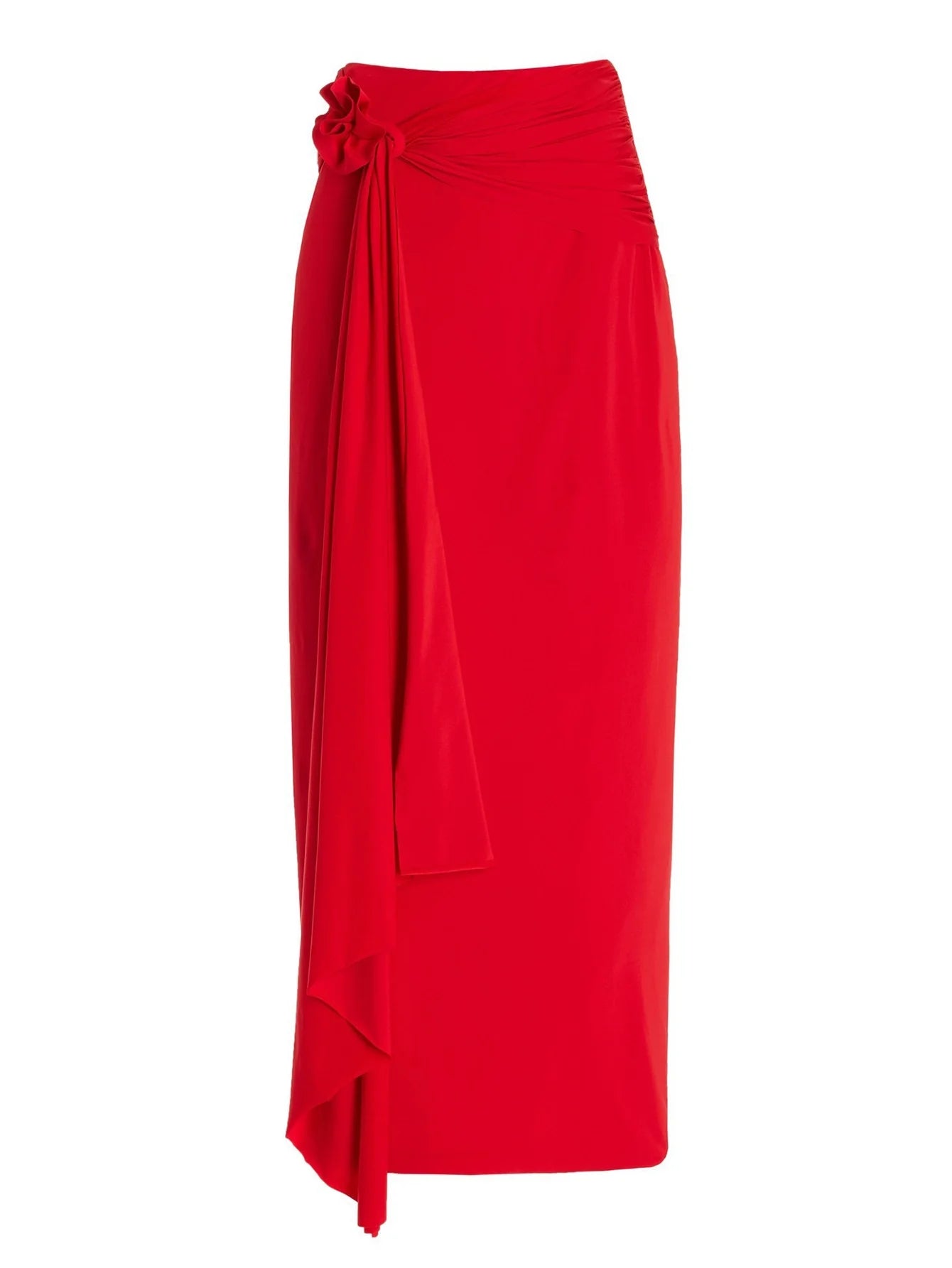 Elegant Ruffle Swimsuit & Wrap Skirt Set