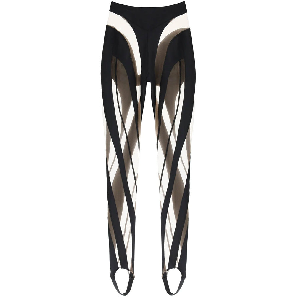 Mesh Black Patchwork Leggins