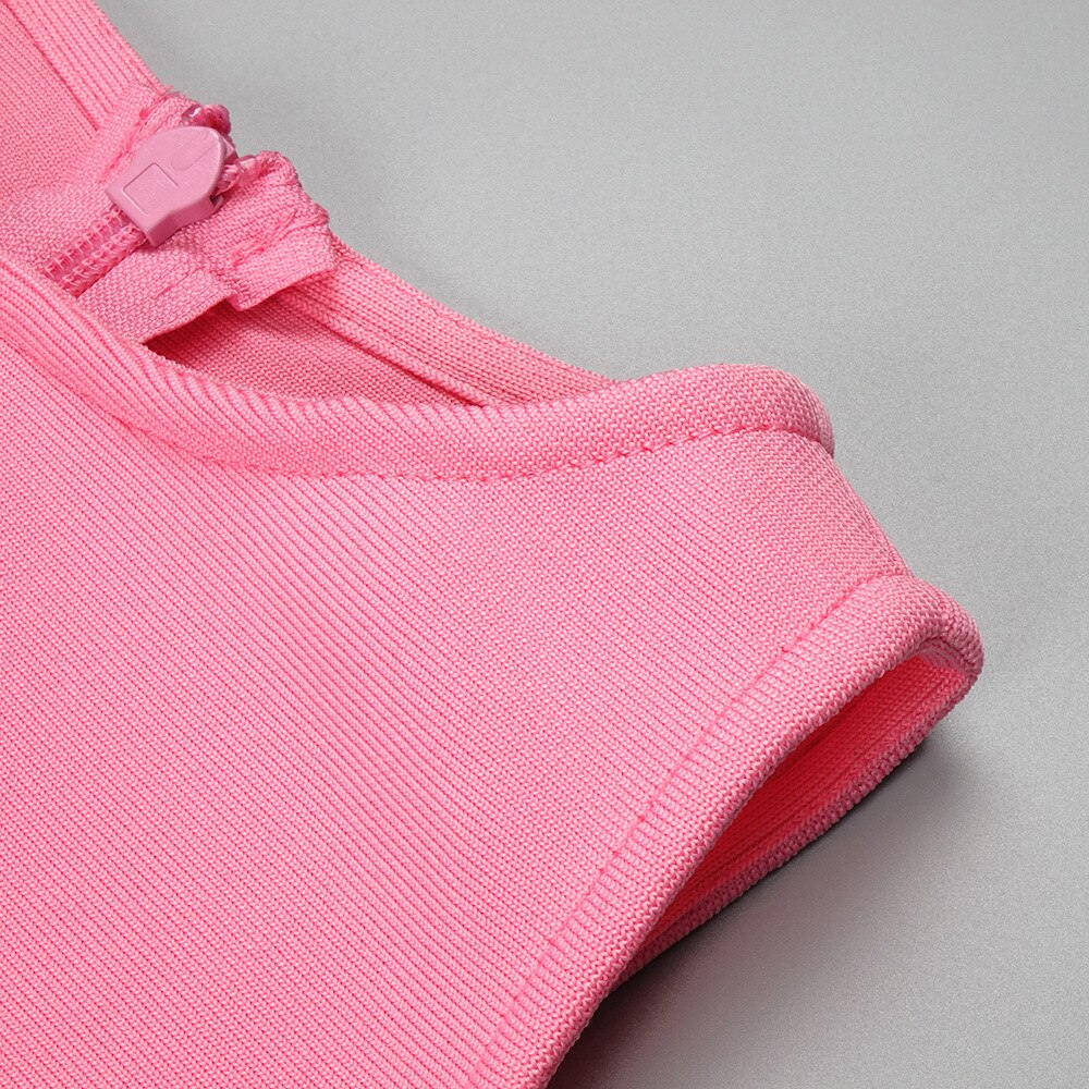 Pink High Double Side Slit Maxi Dress