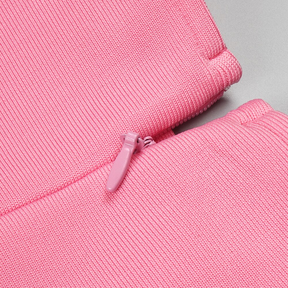 Pink High Double Side Slit Maxi Dress