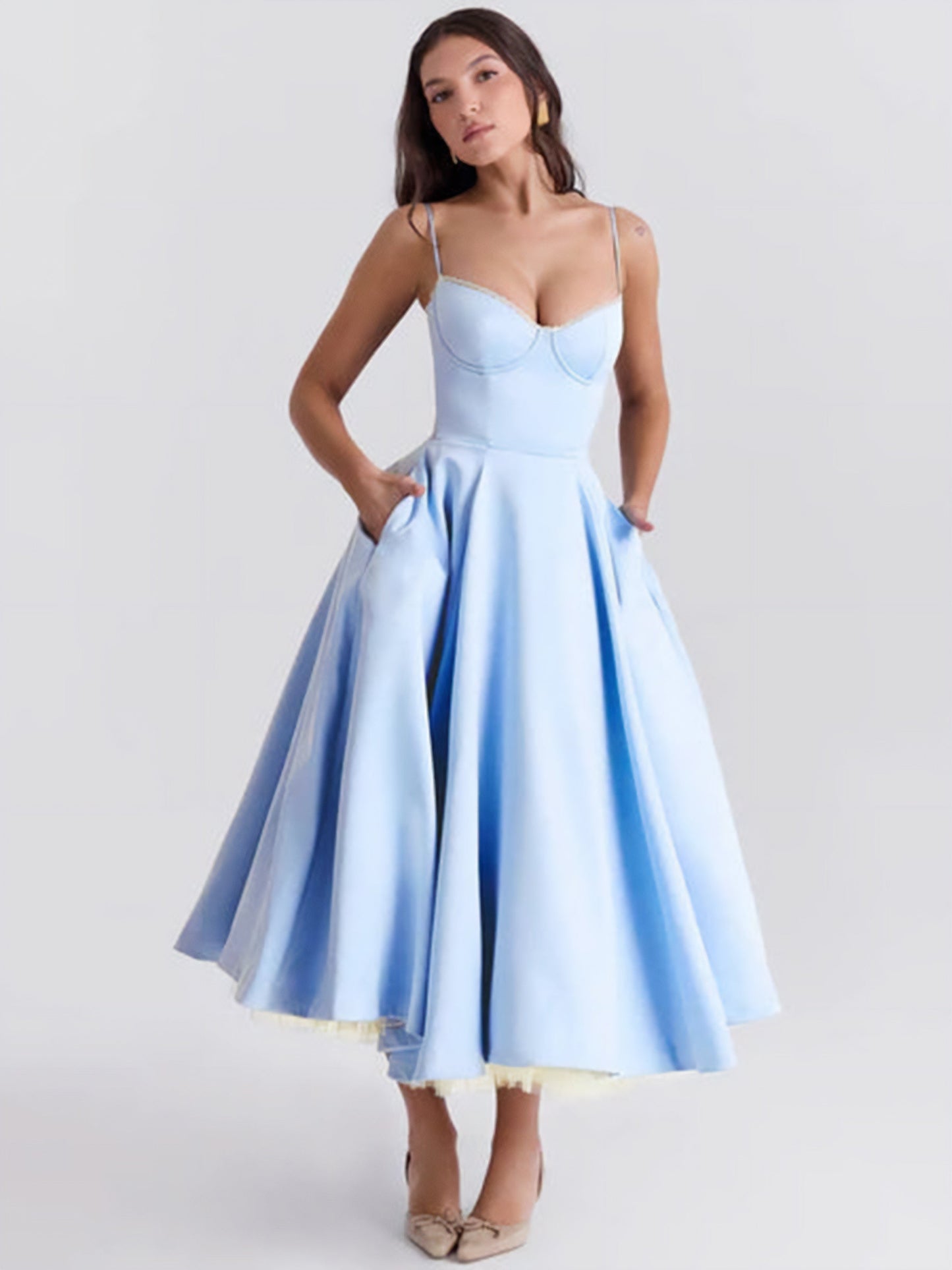 Voluminous Midi Dress