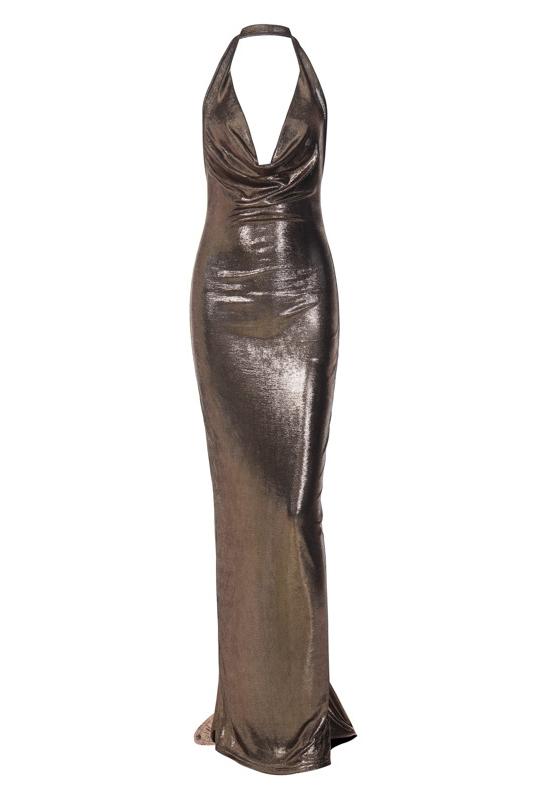 dresses-Ophelia Halterneck Backless Maxi Dress-SD00211071847-Sliver-S - Sunfere-SD00211071847-Sliver-S-Silver-S
