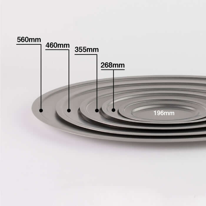 Vintage INOX oval plate made of durable 18-8 stainless steel, showcasing a chic and versatile design for various uses.