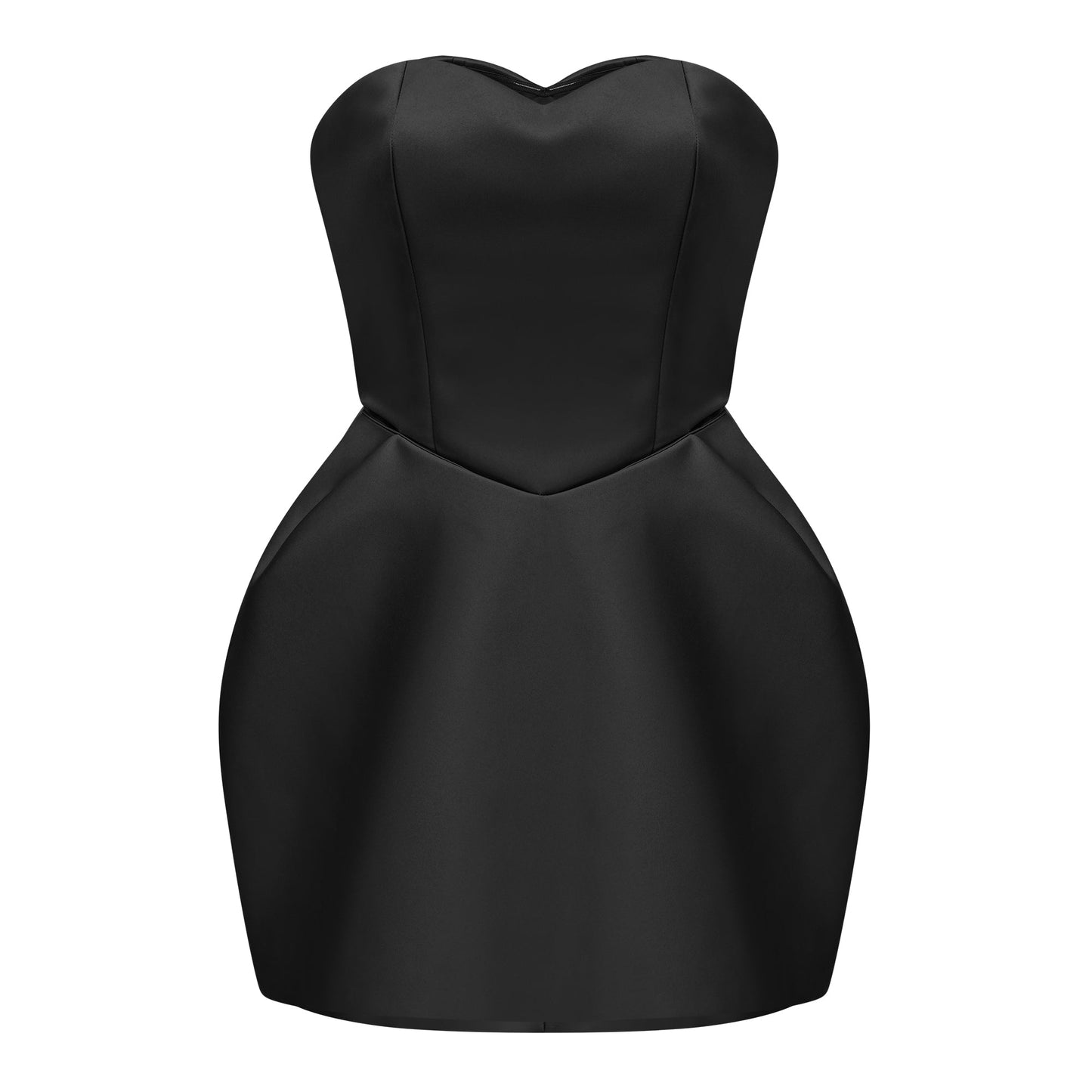 Laure Black Heart Off-shoulder Mini Dress