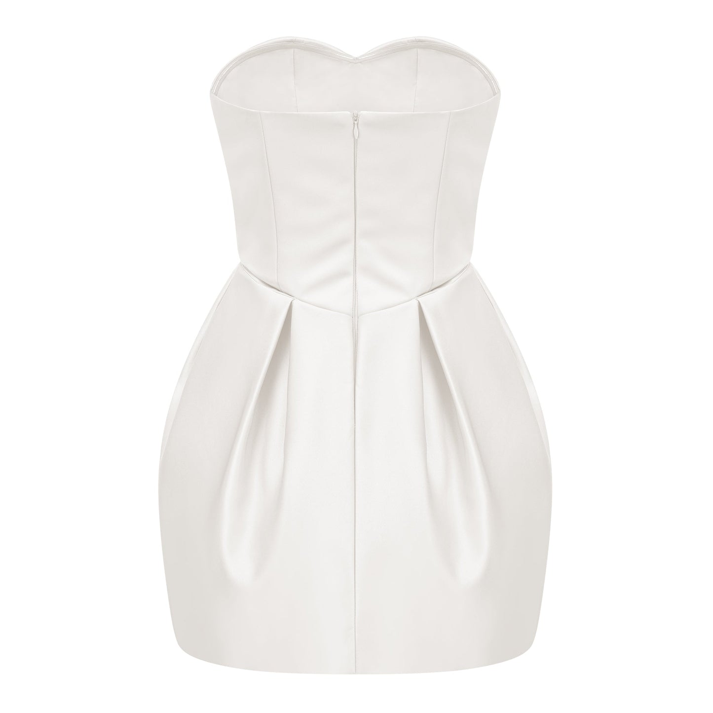 Laure White Heart Off-shoulder Mini Dress