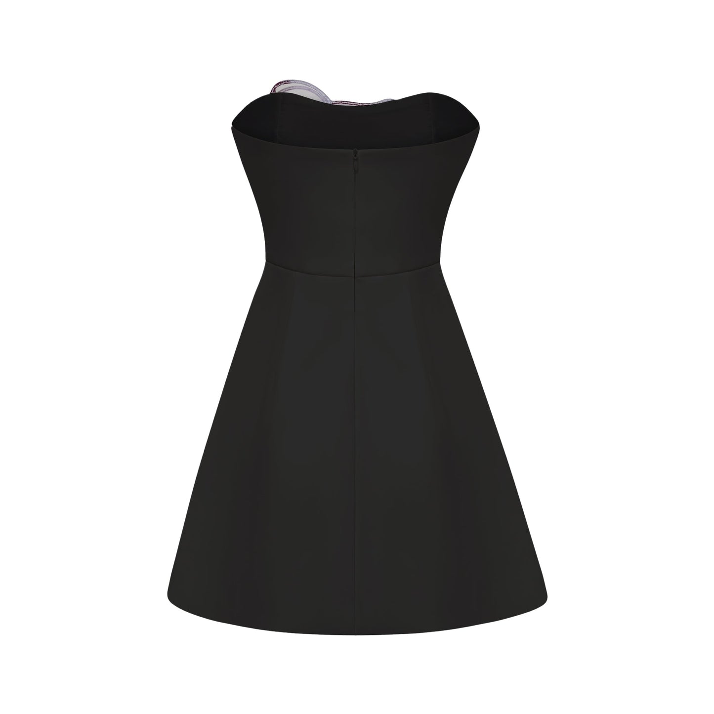 Irène Black Off-Shoulder Sequin Floral Embroidered Mini Dress