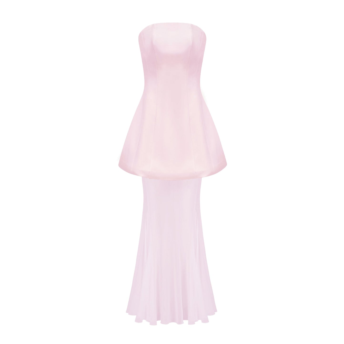 Mélanie Pink Corset Dress & Mesh Skirt Set