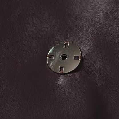 Solange Brown Leather Mini Blazer Dress