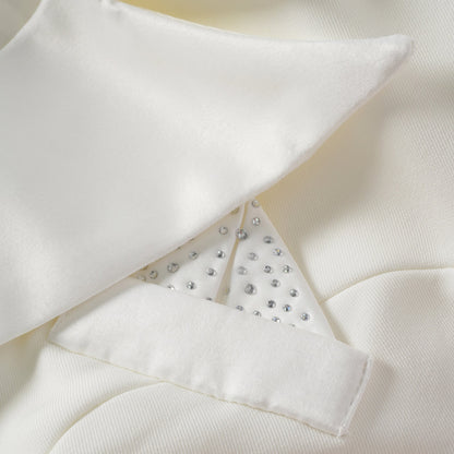 Inmaculada White Boned Bodice Mini Blazer Dress