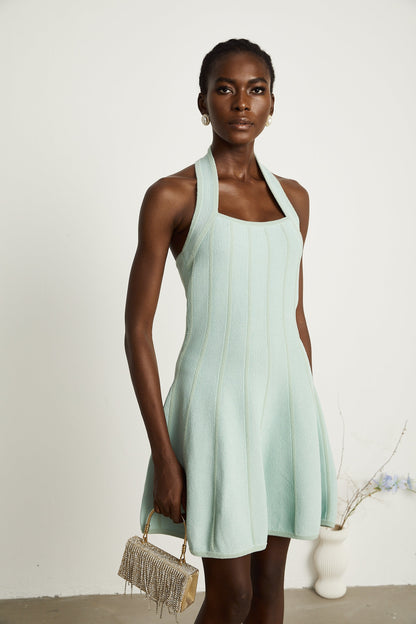 Marla knitted flared mini dress