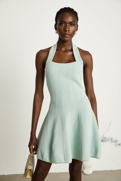 Marla knitted flared mini dress