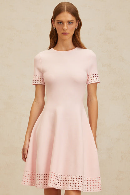 Isidore Pink Cut-Out Detail Knit Mini Dress