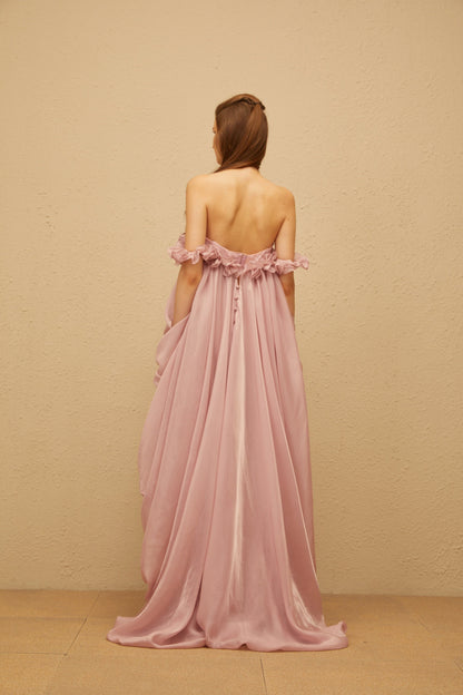 Brooklyn Pink Glossy Bubble Hem Mini Dress