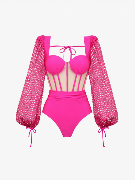 Stylish  Mesh Swimsuit