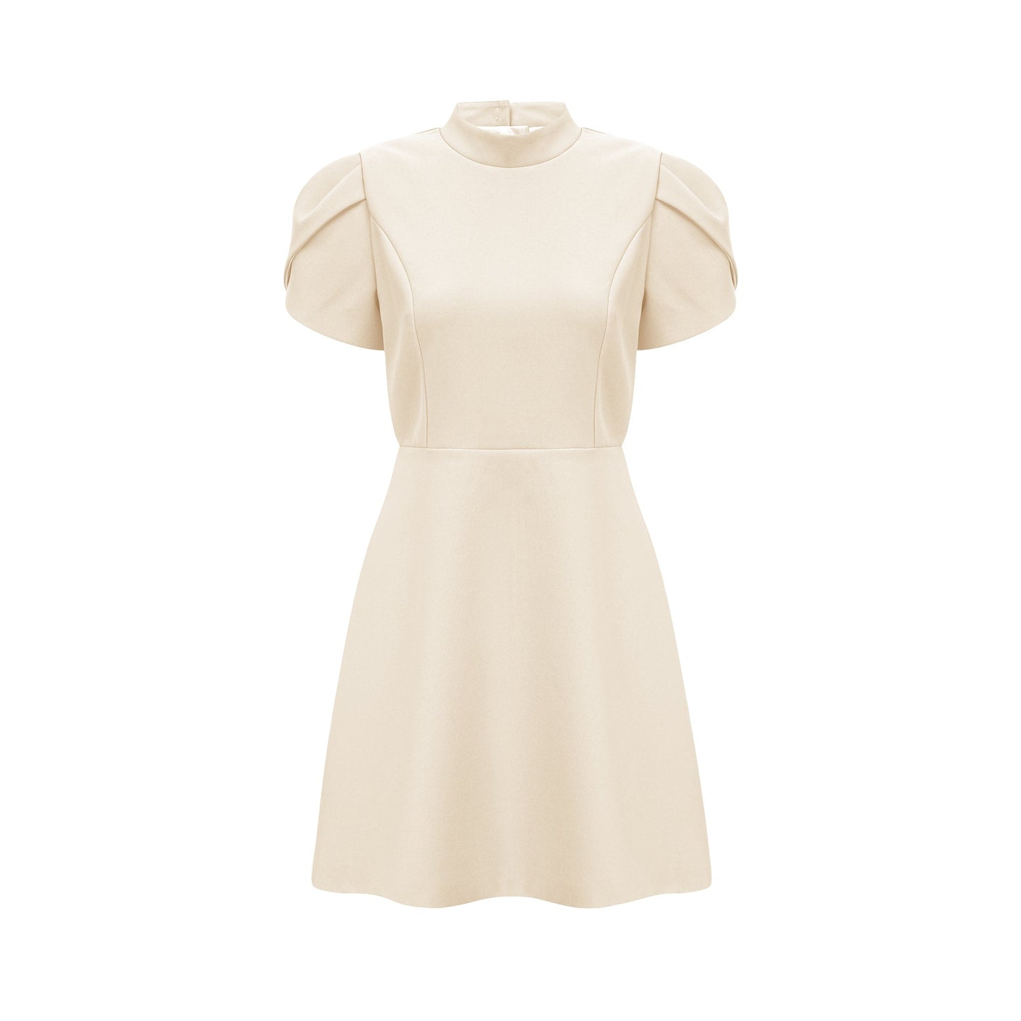 Anna White Petal Sleeve Cut Out Bow Mini Dress