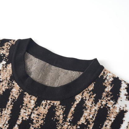 Lucie Brown Leopard Knit Mini Dress
