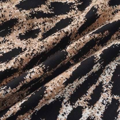 Lucie Brown Leopard Knit Mini Dress