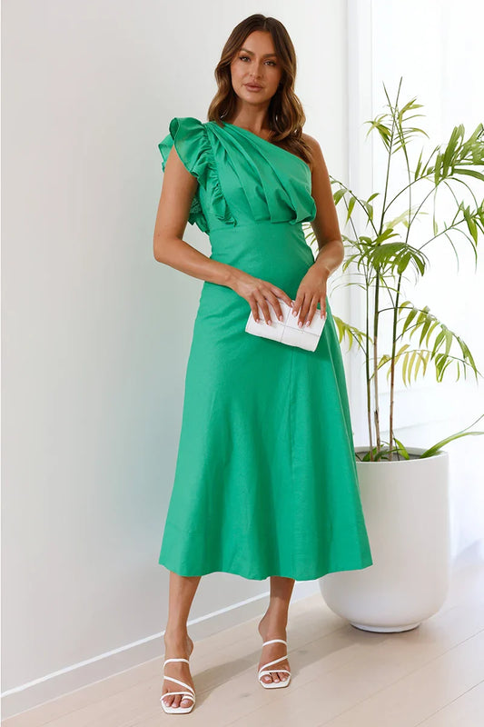 Stassie Midi Dress - Green