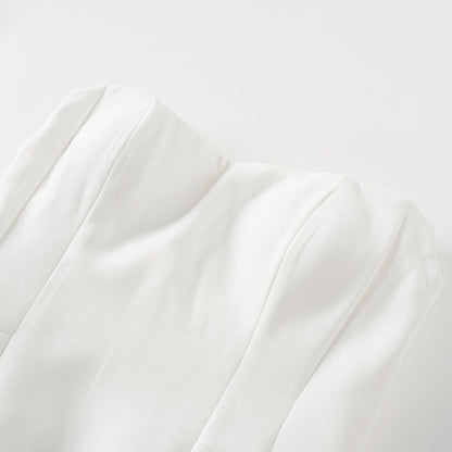 Ulla White Cross Over Bodycon Mini Dress