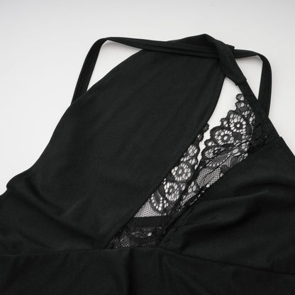 Juana lace-detail asymmetrical mini dress
