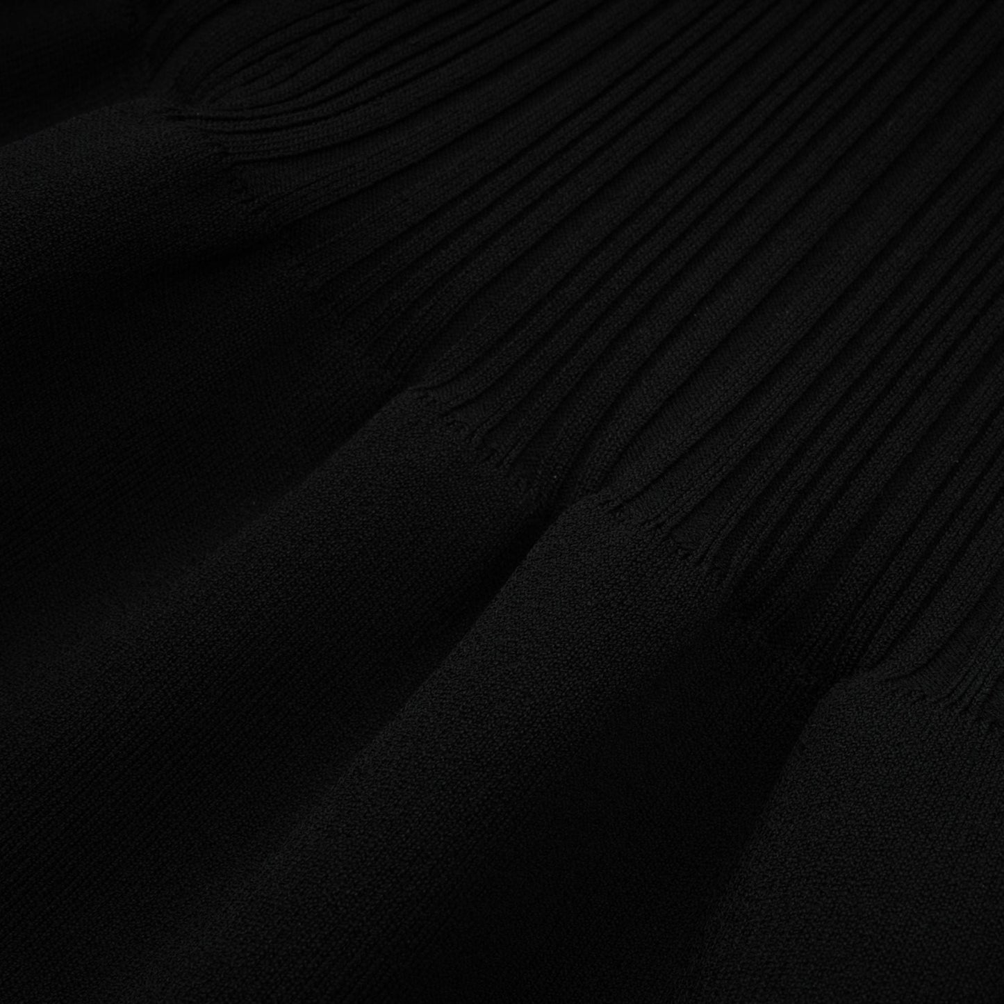 Angèle black off-shoulder knitted mini dress