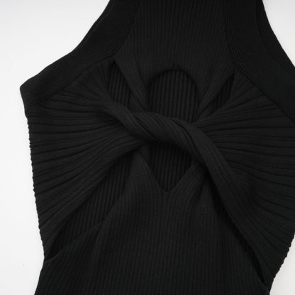 Émilie twist-detail cut-out mini dress