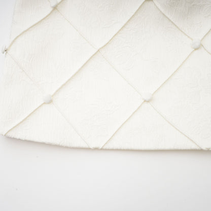 Coralie white petal-detail buttoned mini dress