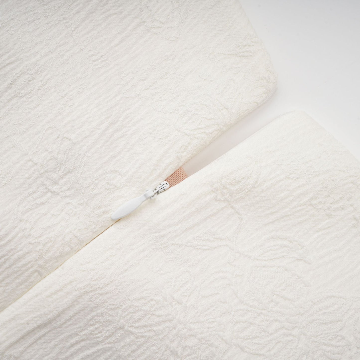 Coralie white petal-detail buttoned mini dress