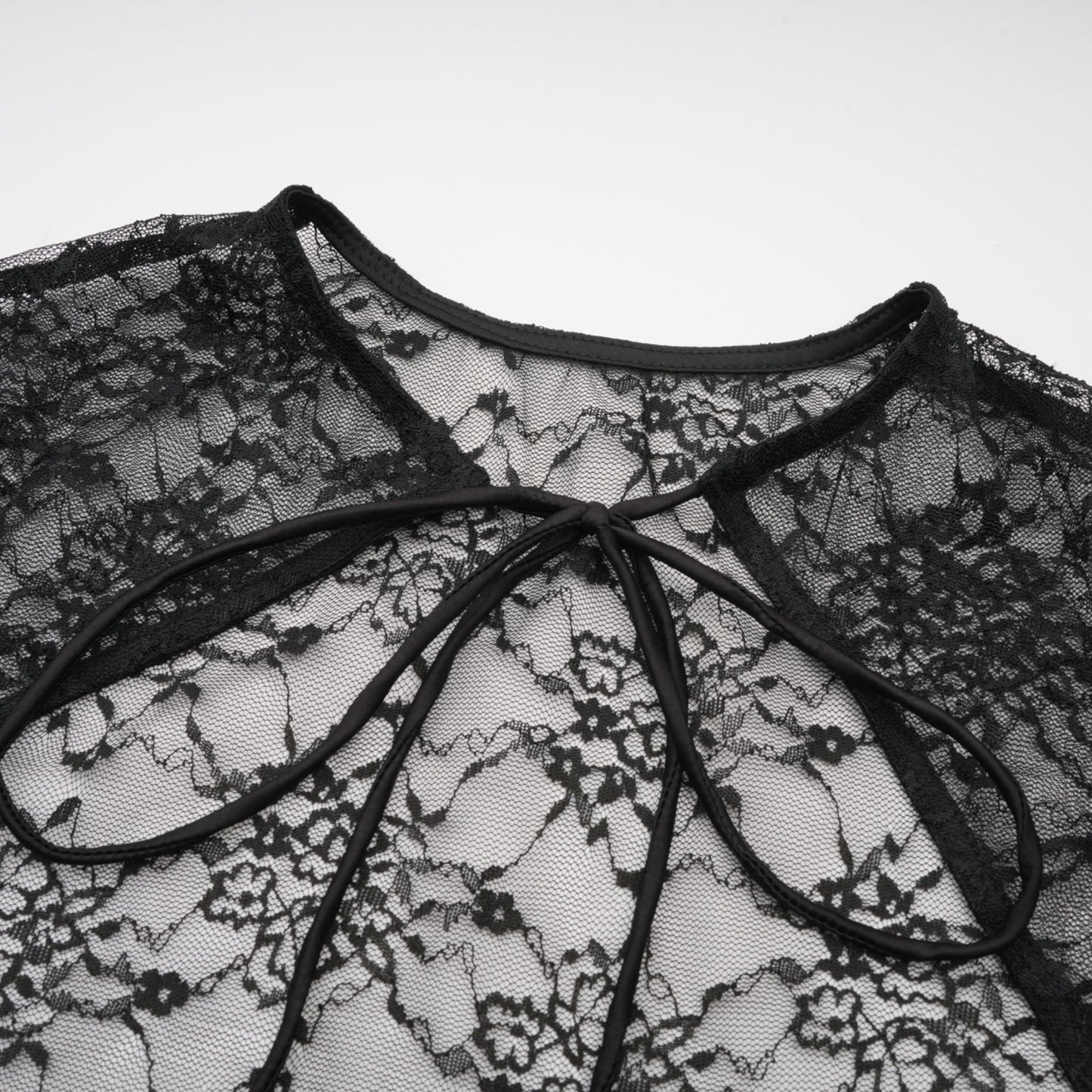 Louise black floral-lace vest & dress matching set