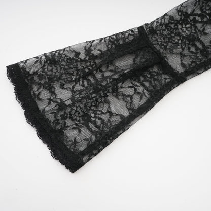 Louise black floral-lace vest & dress matching set