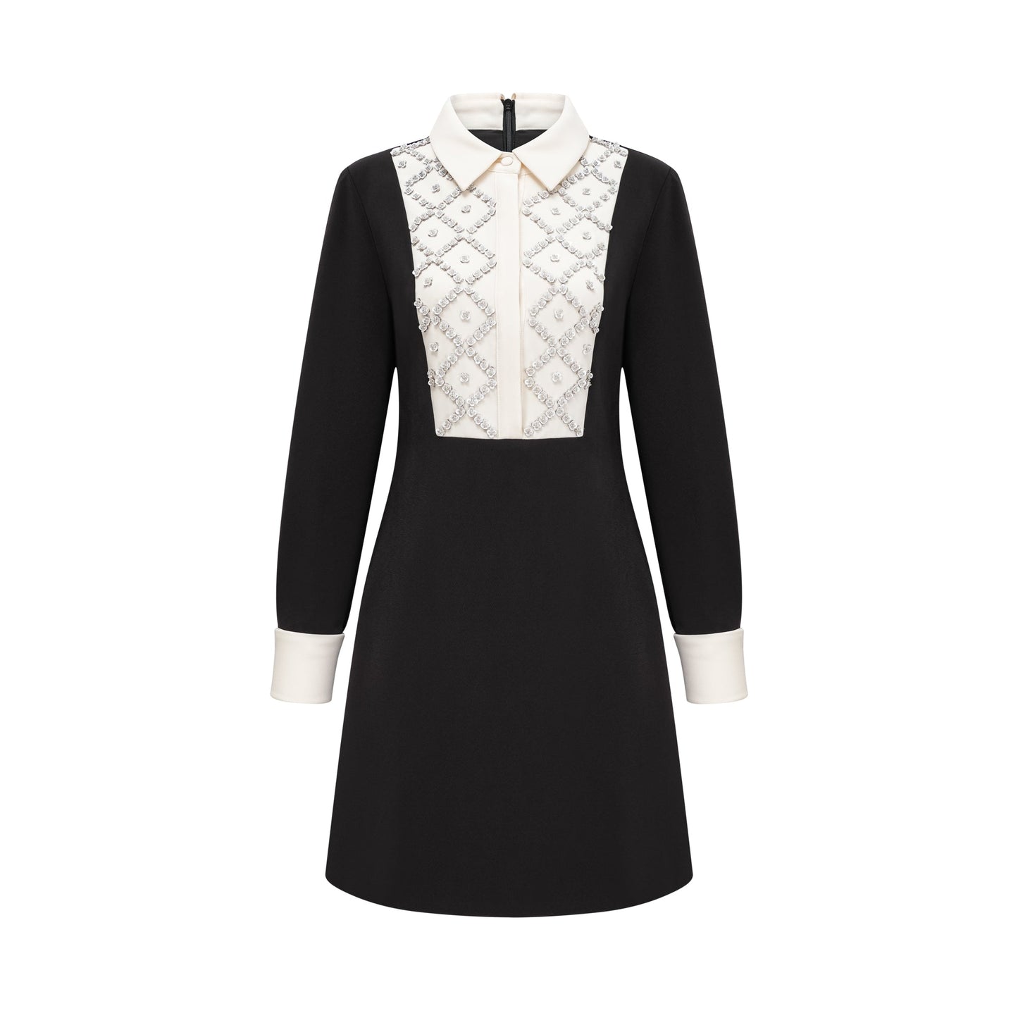 Esmée Two Tone Embellished Mini Dress