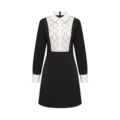 Esmée Two Tone Embellished Mini Dress