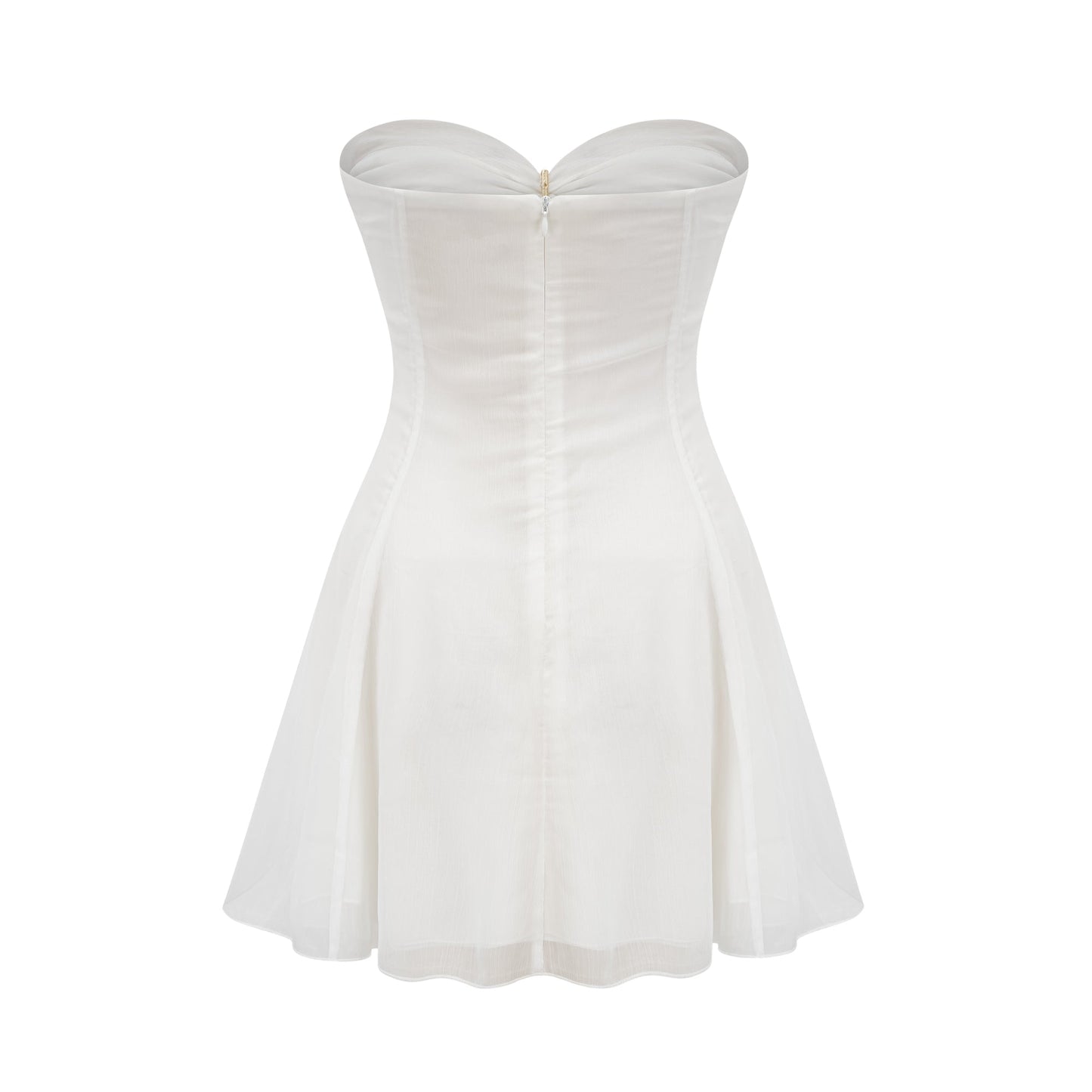 Émilienne cut-out pleated off-shoulder mini dress