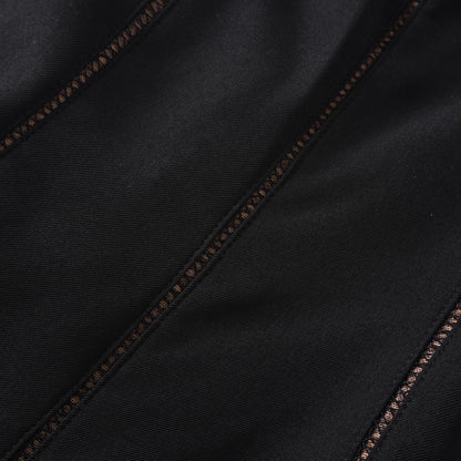 Quirine halterneck bow-detail mini dress in Black