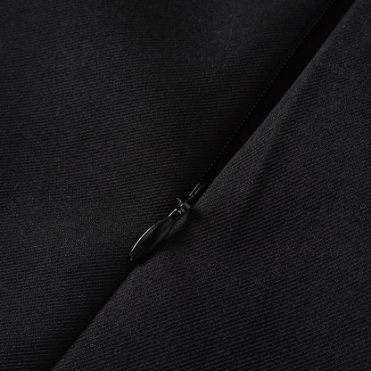 Quirine halterneck bow-detail mini dress in Black