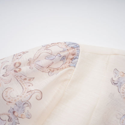 Fabienne Neutral Floral Print Mini Dress