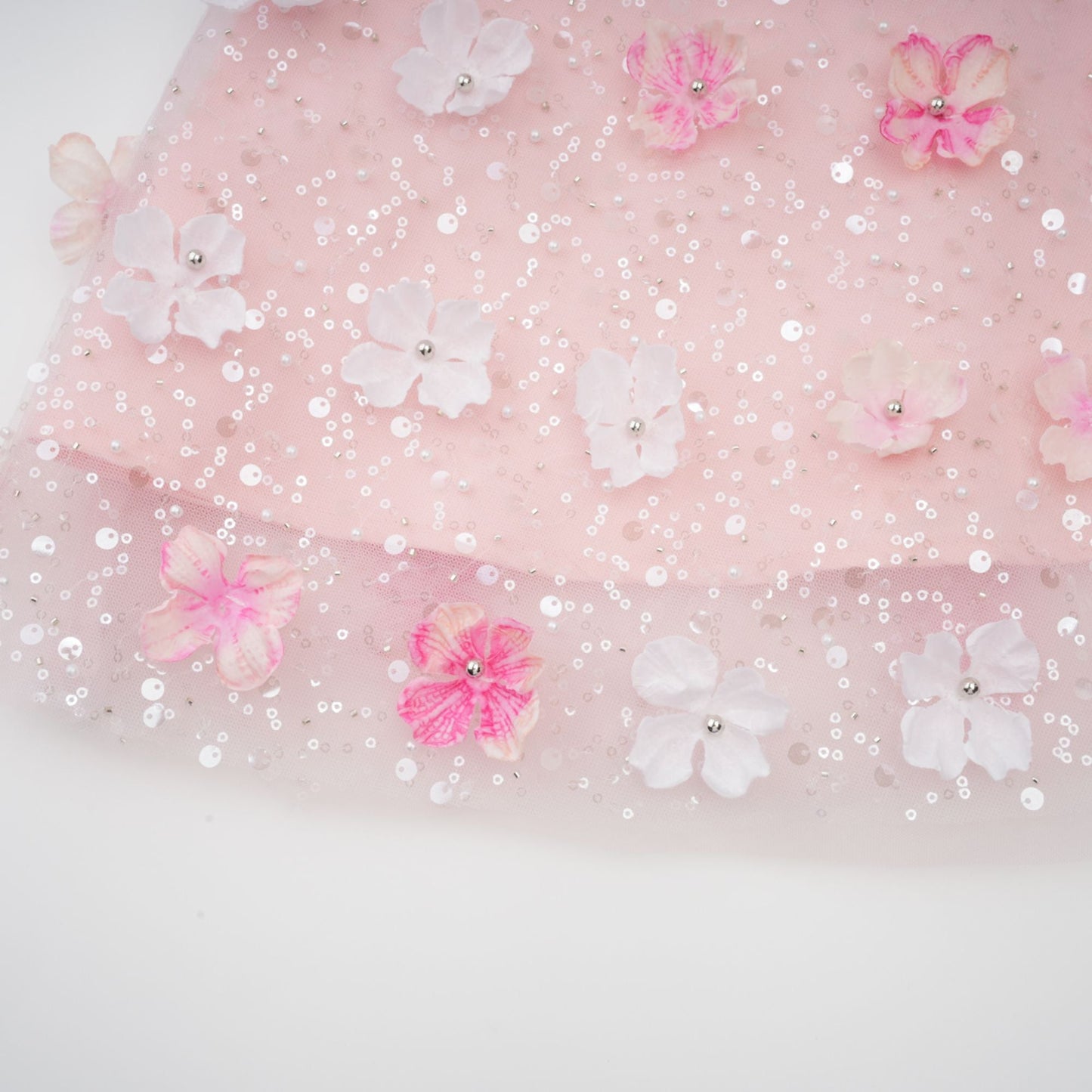 Lilou 3d-petal puffy mini dress