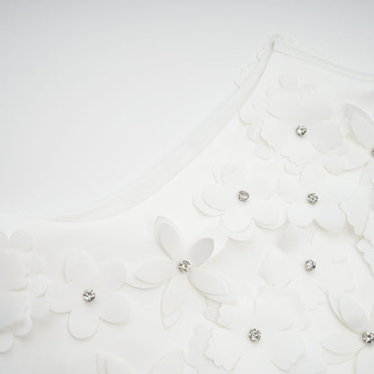 Genevieve faux-flower mini dress