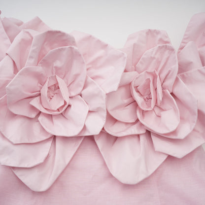 Juliette pink off-shoulder 3D-petal mini dress