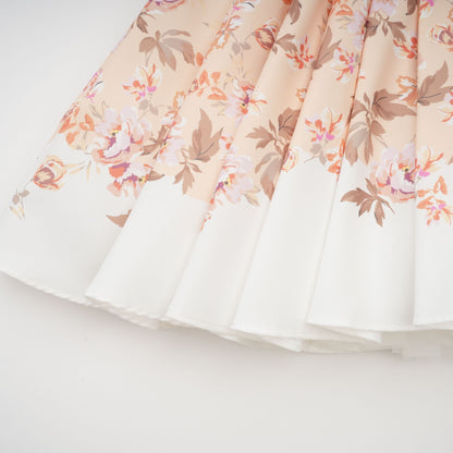 Alizée yellow floral-print pleated mini dress