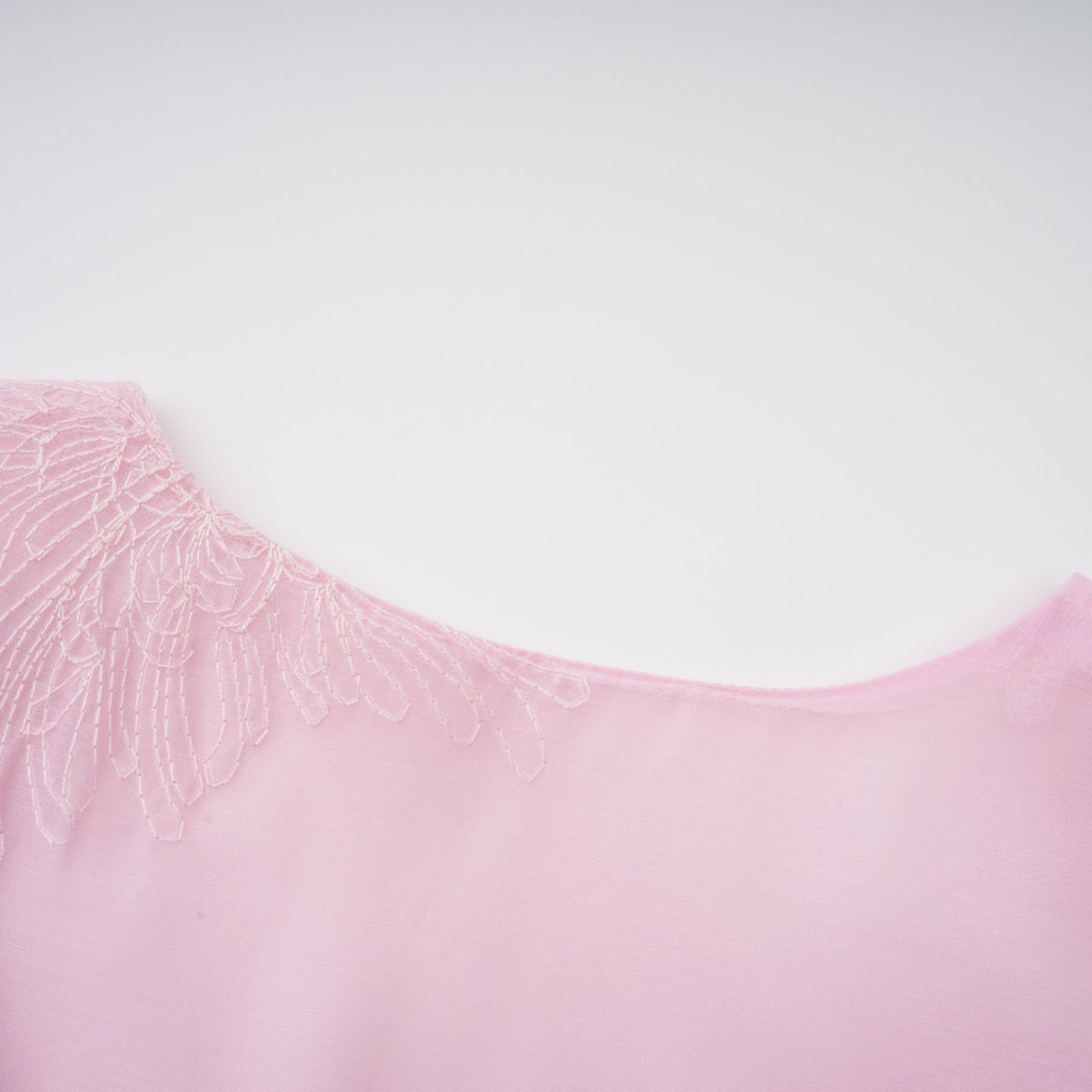 Florence pink floral-embroidered layered mini dress