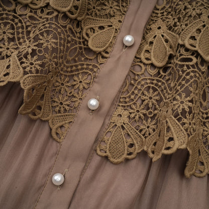 Inès lace cut-out layered mini dress