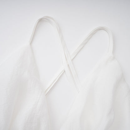 Quincie white shirred flounced mini dress