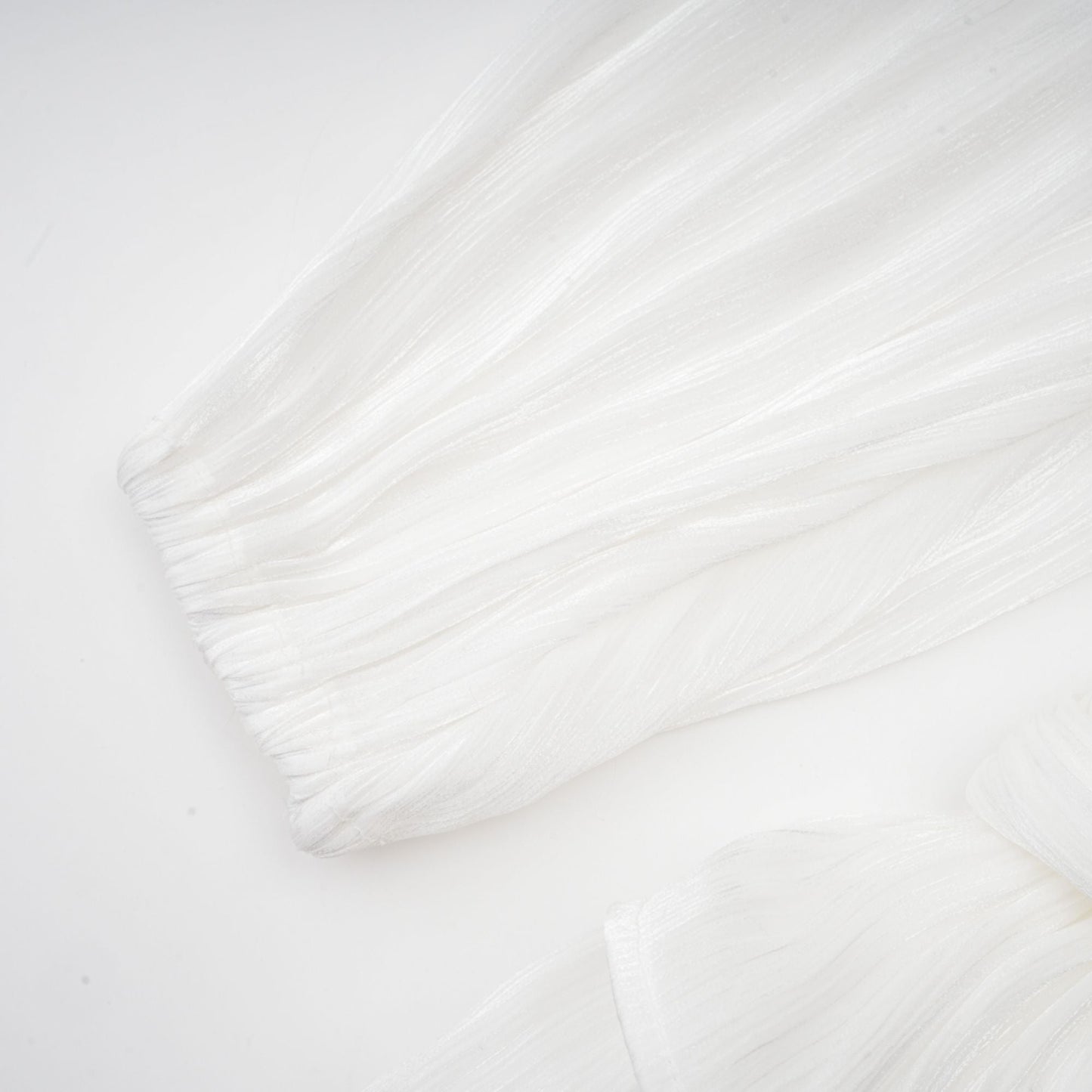 Rosier fully-pleated cinched mini dress in White