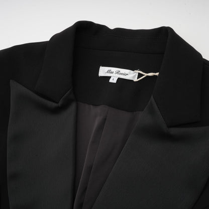Aurore black single-breasted blazer dress
