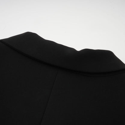 Aurore black single-breasted blazer dress