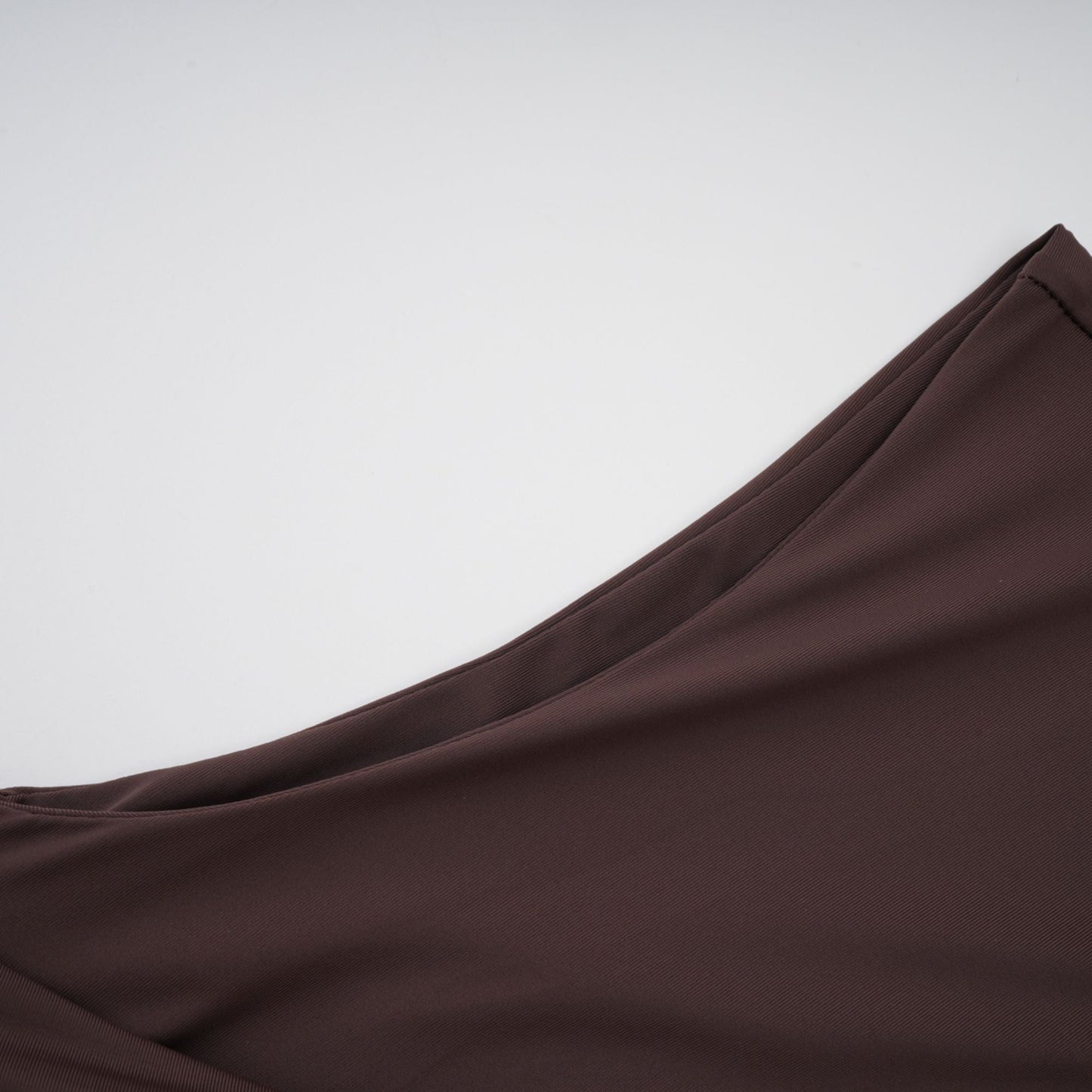Fée Brown Asymmetrical Ruched Mini Dress