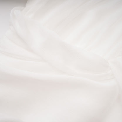 Déotille White Asymmetrical Ruched Mini Dress